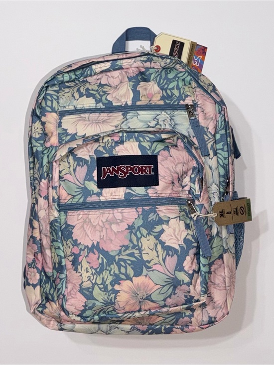 Jansport Handbags - JanSport Big Student Faded Tapestry Elemental Blue Floral Laptop Backpack-New